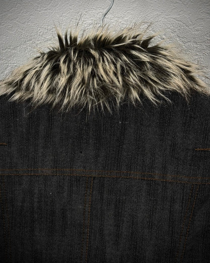 Nicole Club Fur Extended Denim Jacket