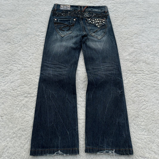 Red Pepper Studded Flared Jeans