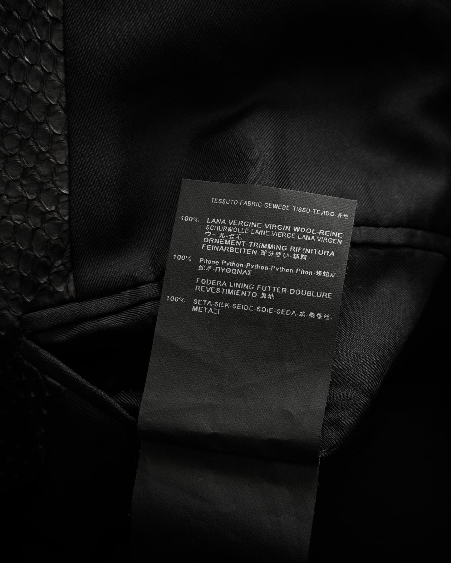 Saint Laurent Paris SS15 Python Lapel Blazer