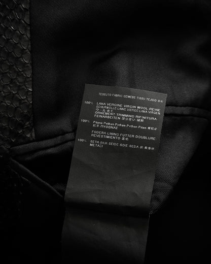 Saint Laurent Paris SS15 Python Lapel Blazer