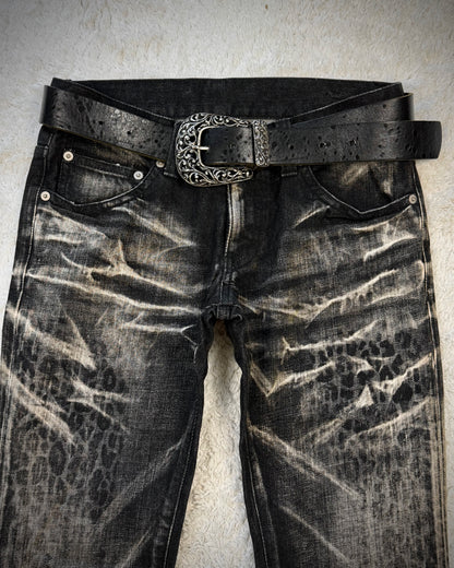 Vernice Tribal Western Buckle Vintage Leather Belt