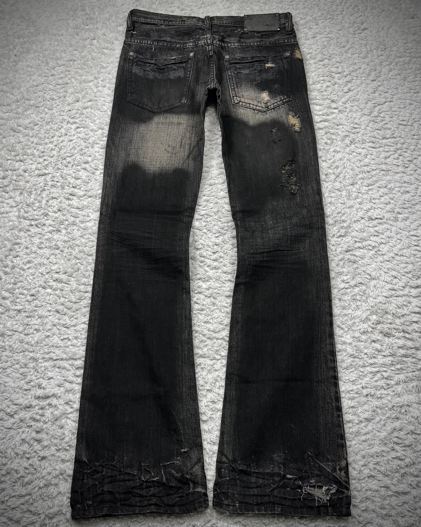 Midas Smoke Washed Coated Bootcut Jeans