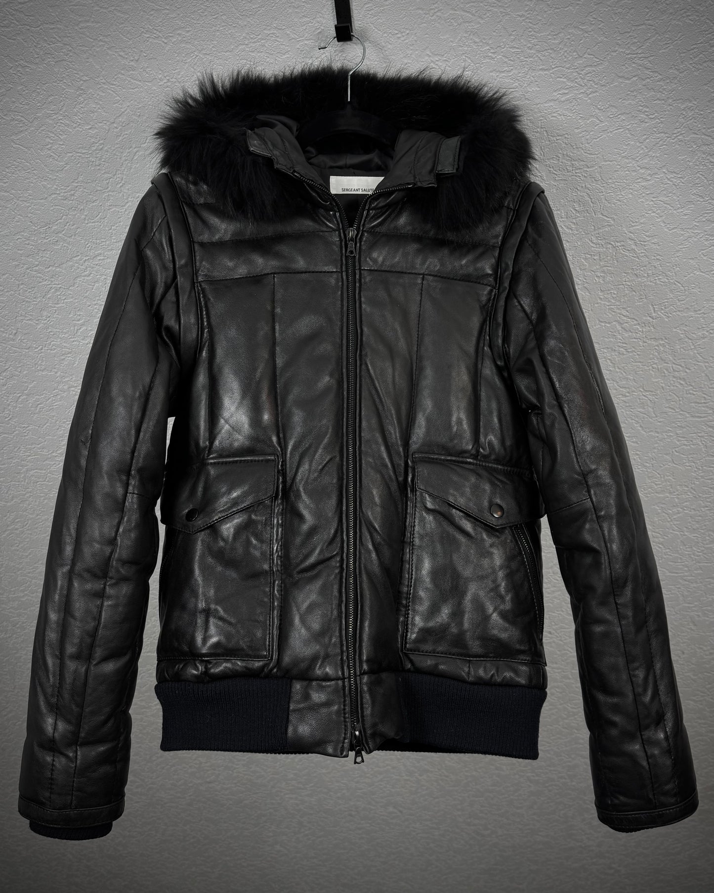 Sergeant Salute Transformable Raccoon Fur Puffer Jacket
