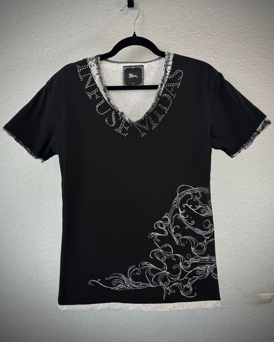 Midas Python Layered Tribal Rhinestone T-Shirt