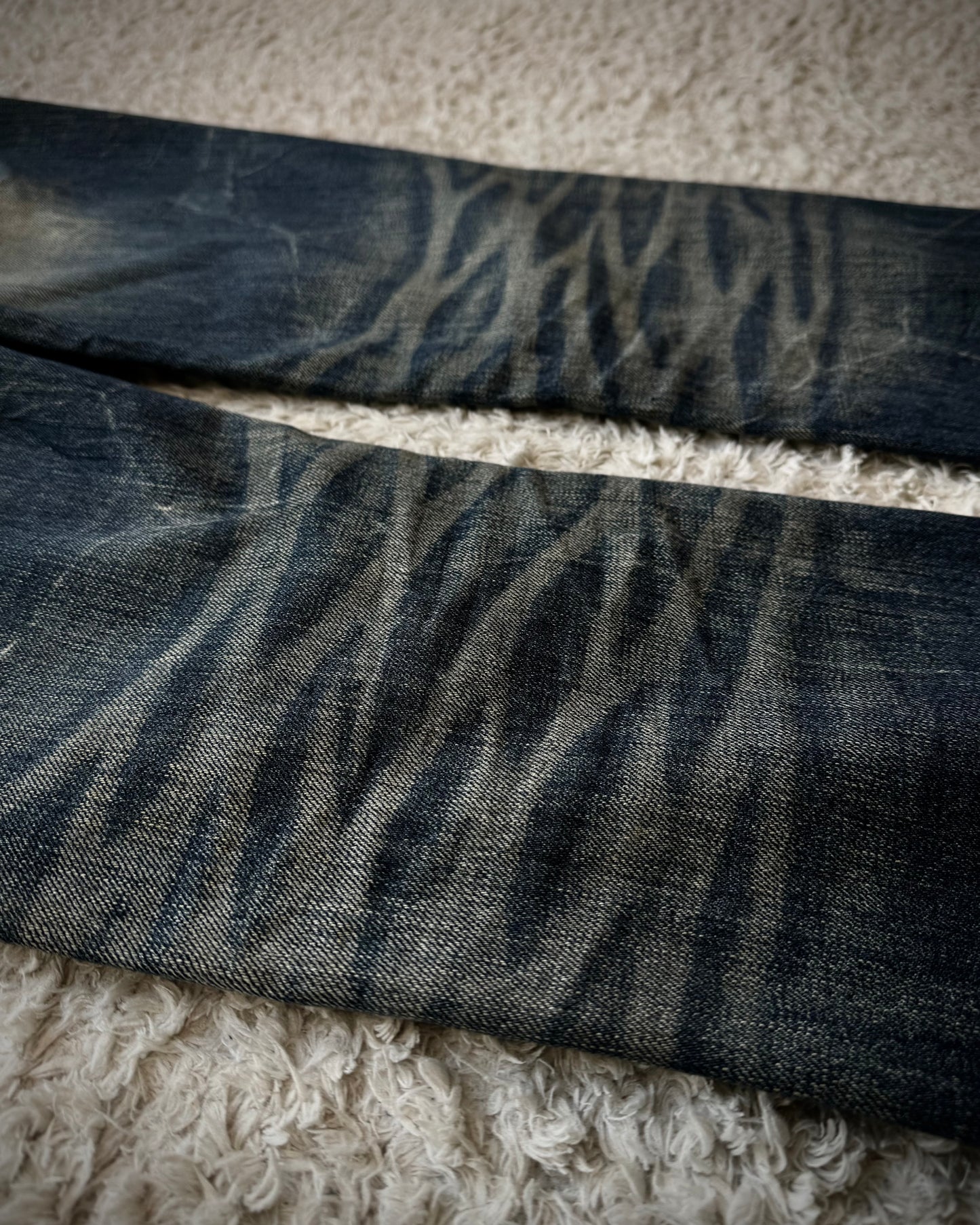 Murder License Mud Whiskered Honeycomb Washed Flared Jeans