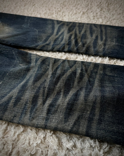 Murder License Mud Whiskered Honeycomb Washed Flared Jeans