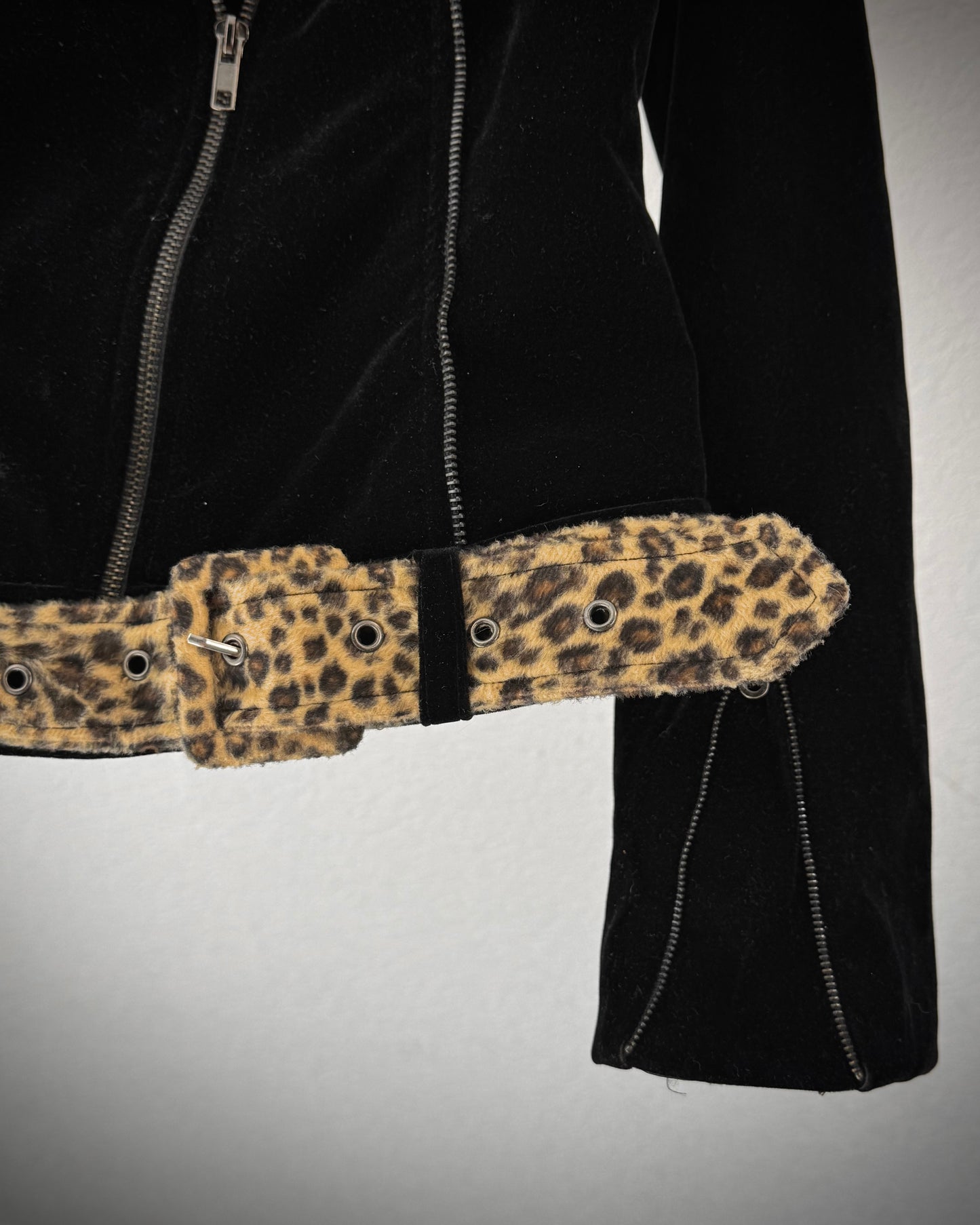 Pentagramme Leopard Chained Rockstar Jacket