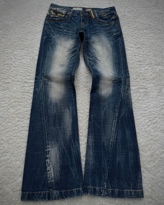 Lolita Mud Wash Spiral Flared Jeans