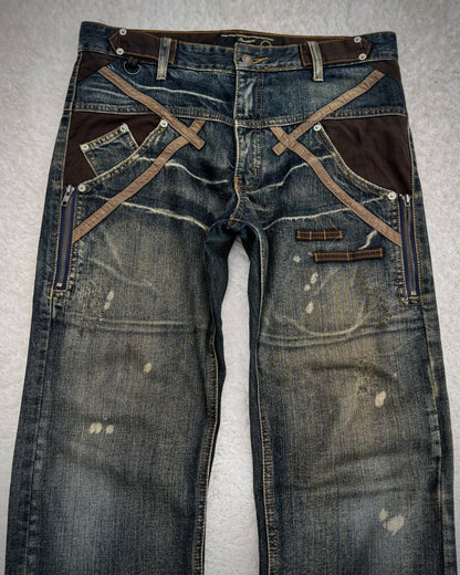 BreatheMint Mud Washed Vintage Constructed Denim