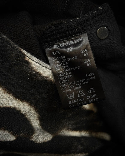 IfSixWasNine Zebra Lace Up Slim Bootcut Pants