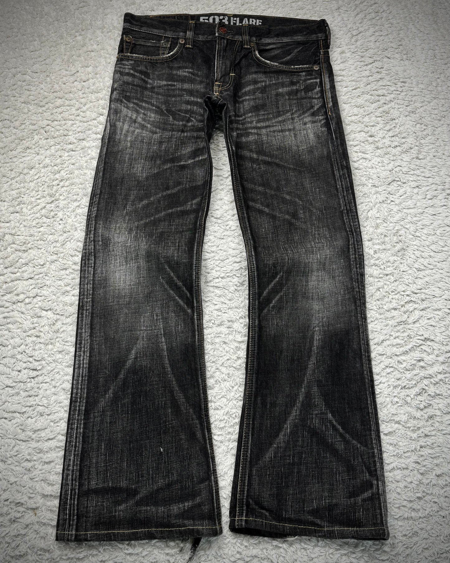 Edwin Clawmarks Washed Flared Jeans