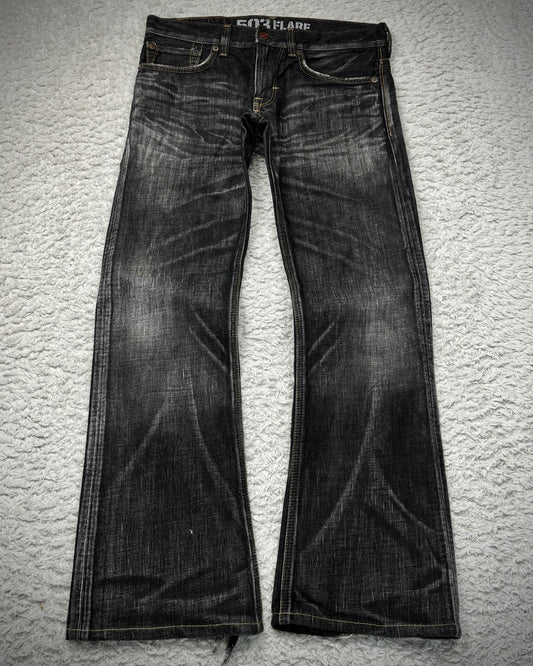 Edwin Clawmarks Washed Flared Jeans