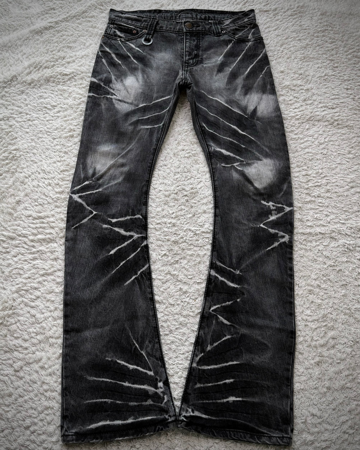Johnny Wolf Clawmarks Washed J-Cut Flared Jeans