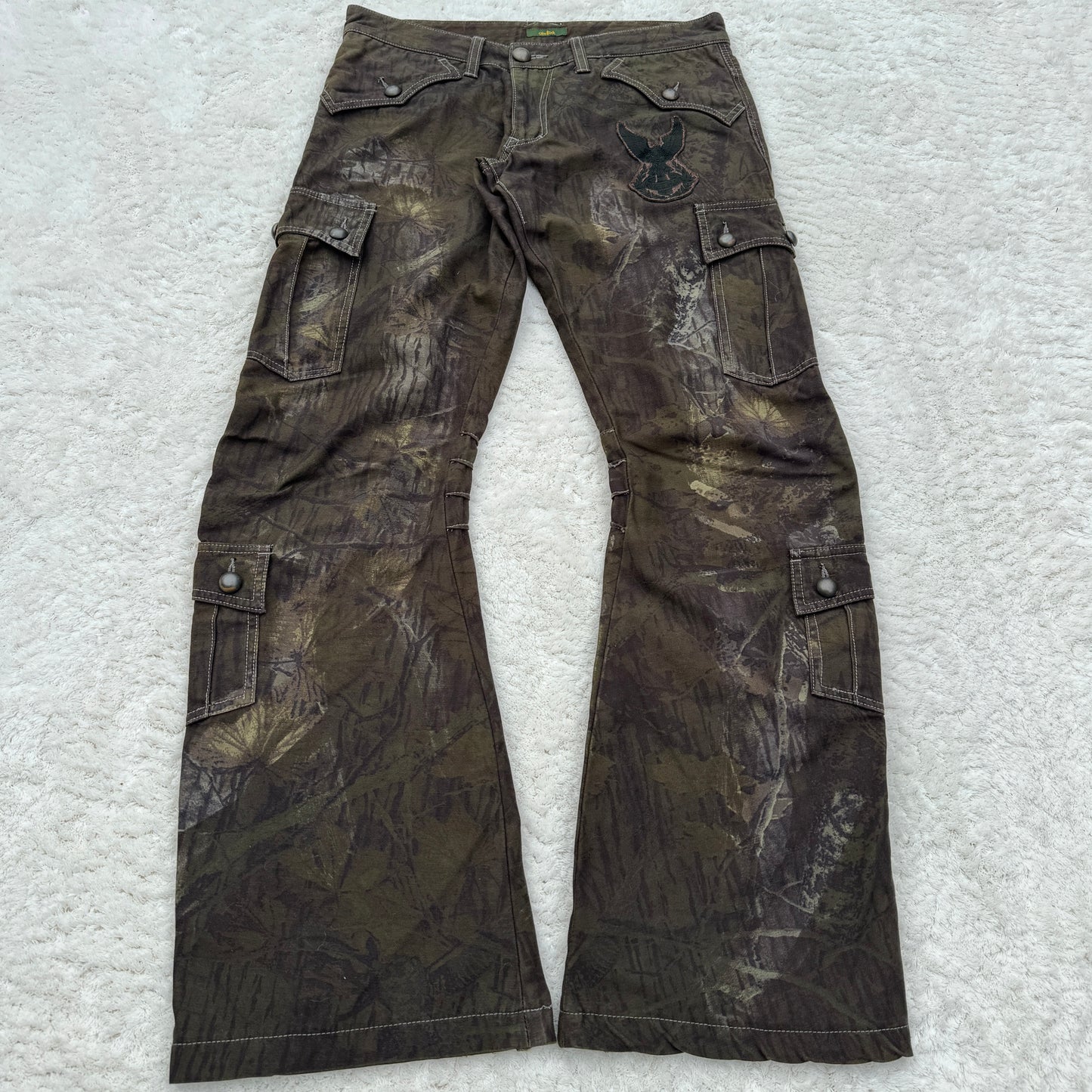 Obelisk Flared Military Cargo Pants