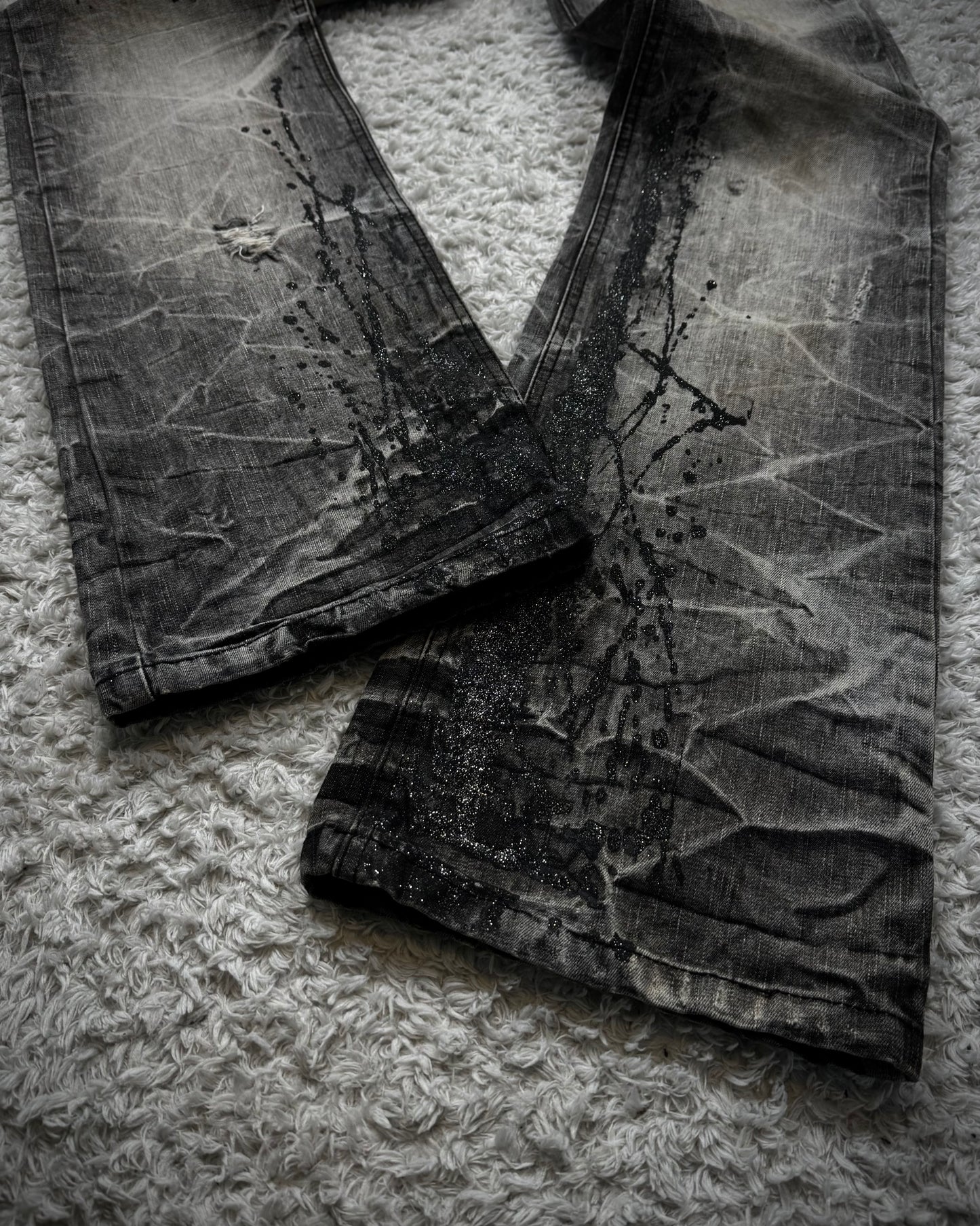 Lowbox Luster Splatter Honeycomb Bootcut Jeans