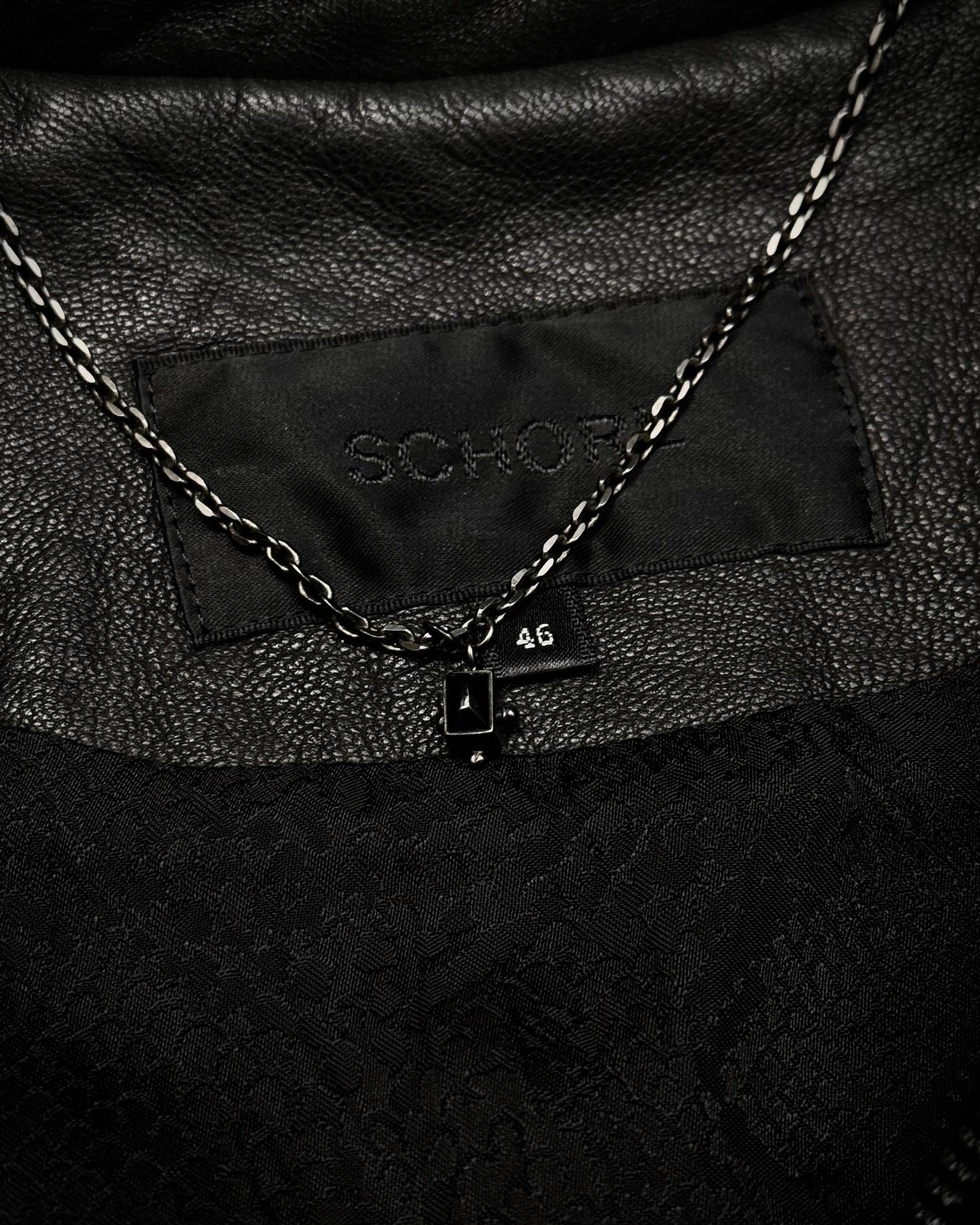 Schorl Textured Leather Tassel Jacket