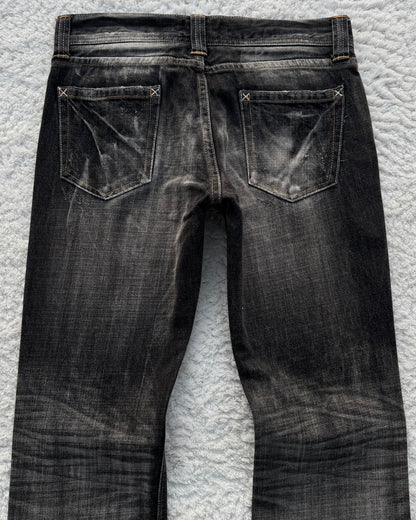 Varosh Pierced Distressed Flared Jeans