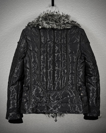 Xfrm Chunky Fur Marbled Puffer Jacket