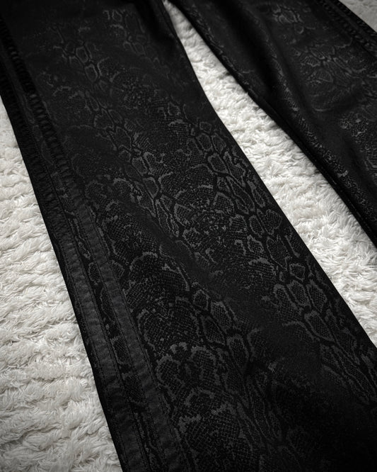Tornado Mart Python Waxed Bootcut Track Pants