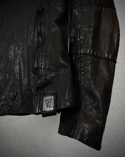 Tigha Studded Leather Double Rider Jacket