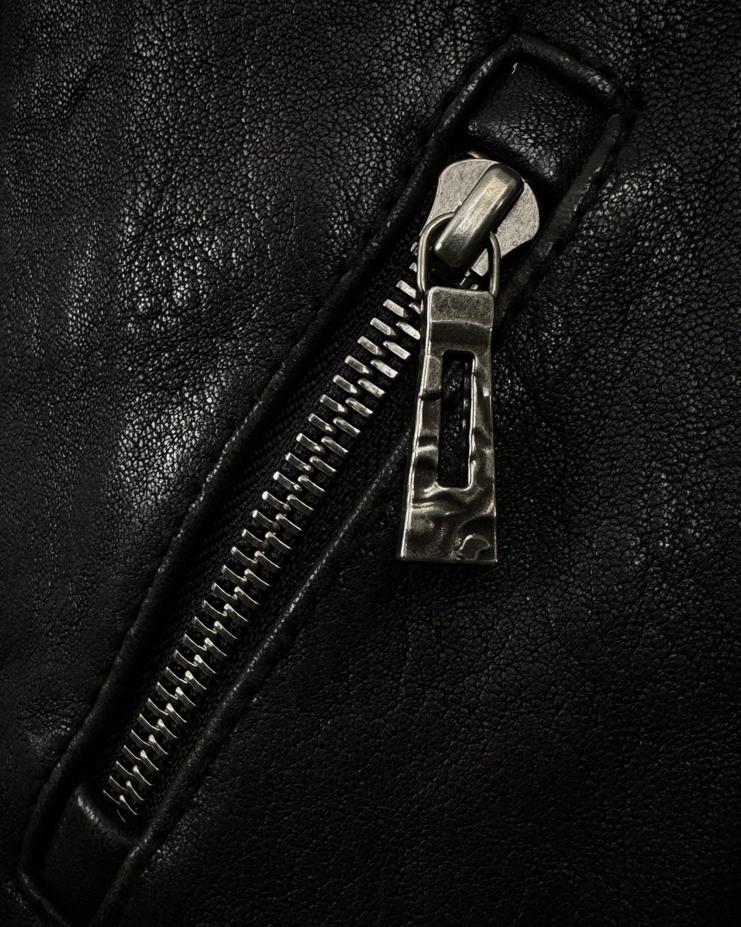 CAV-000 Chained Full-Grain Leather Jacket