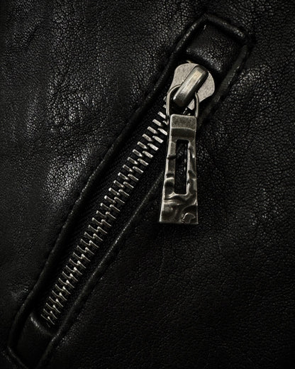 CAV-000 Chained Full-Grain Leather Jacket