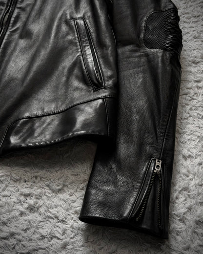 IfSixWasNine Python Elbow Horse Leather Jacket
