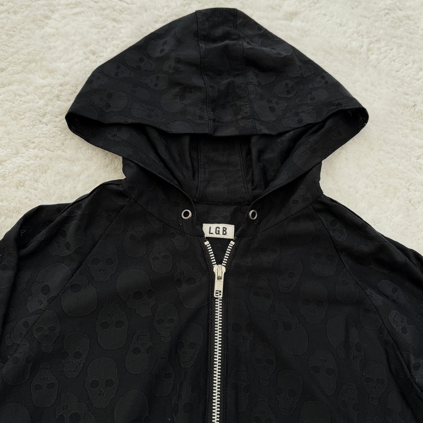 L.G.B. Skulls Hooded Zip Up Jacket