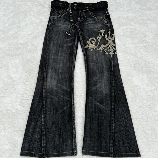 Tornado Mart „Tribal“ Embroidery Flared Jeans