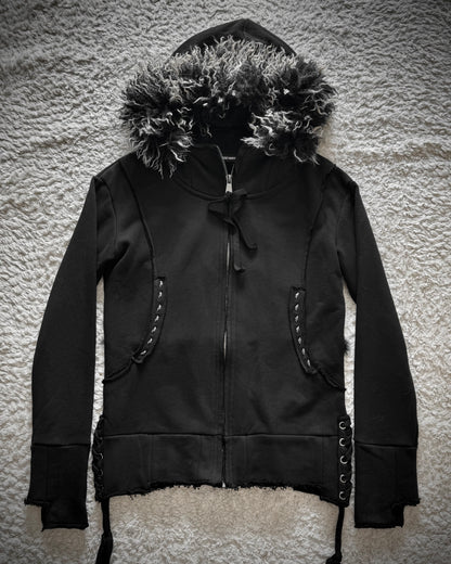 The Space Between Us “Crow” Fur Jacket