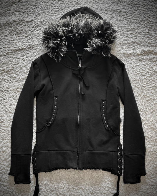 The Space Between Us “Crow” Fur Jacket