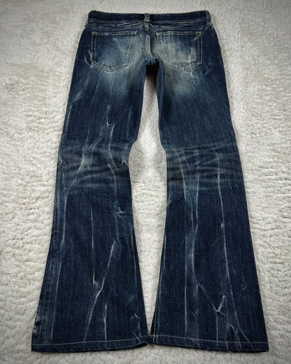 Vanquish Whisker Washed Flared Jeans