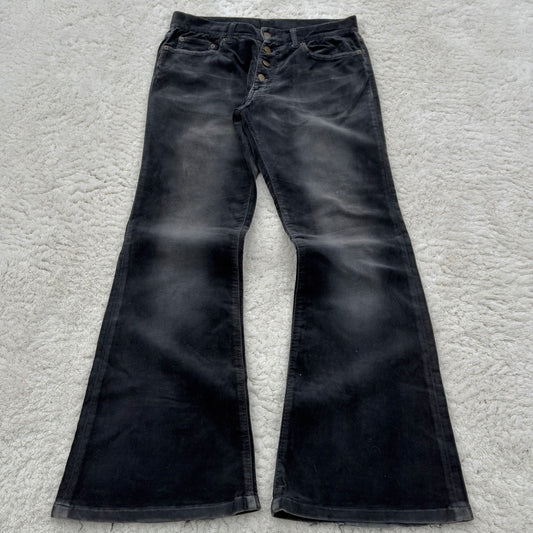 Tornado Mart Velour Bell Bottom Flared Pants