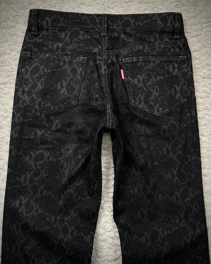 Tornado Mart Python Pattern Flared Pants