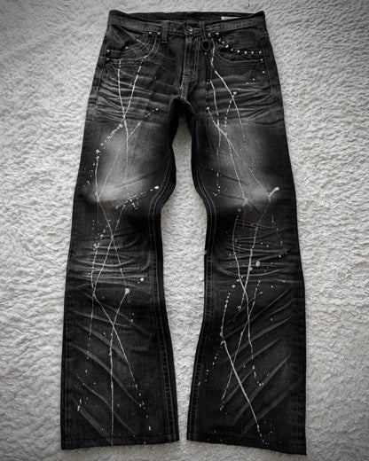 Semantic Design Silver Splatter Clawmarks Bootcut Jeans