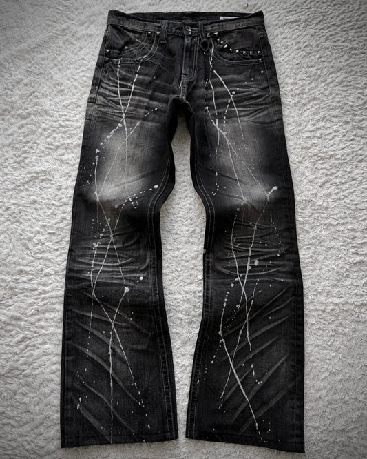 Semantic Design Silver Splatter Clawmarks Bootcut Jeans