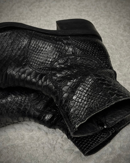 Italian Python Scales Dress Boots