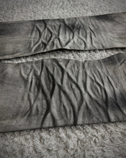 Fuga Clawmarks Coated Python Flared Jeans