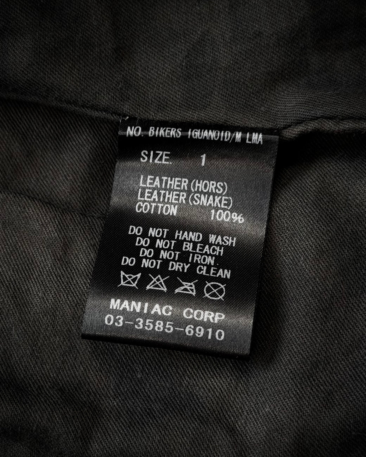 IfSixWasNine Python Elbow Horse Leather Jacket
