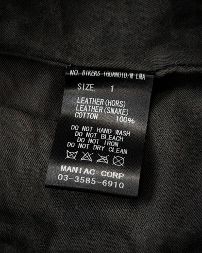 IfSixWasNine Python Elbow Horse Leather Jacket