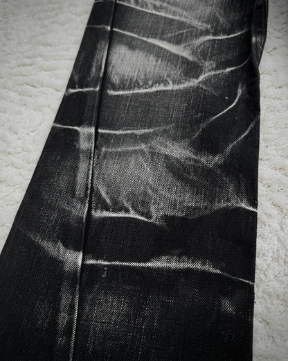 Tornado Mart Whisker Washed Spiral Bootcut Denim