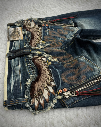 Red Pepper „Feather Wings“ Flared Jeans