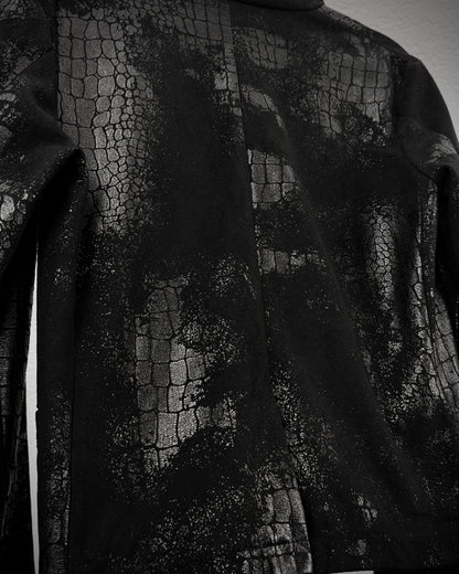 Xfrm Crocodile Waxed Peaked Blazer