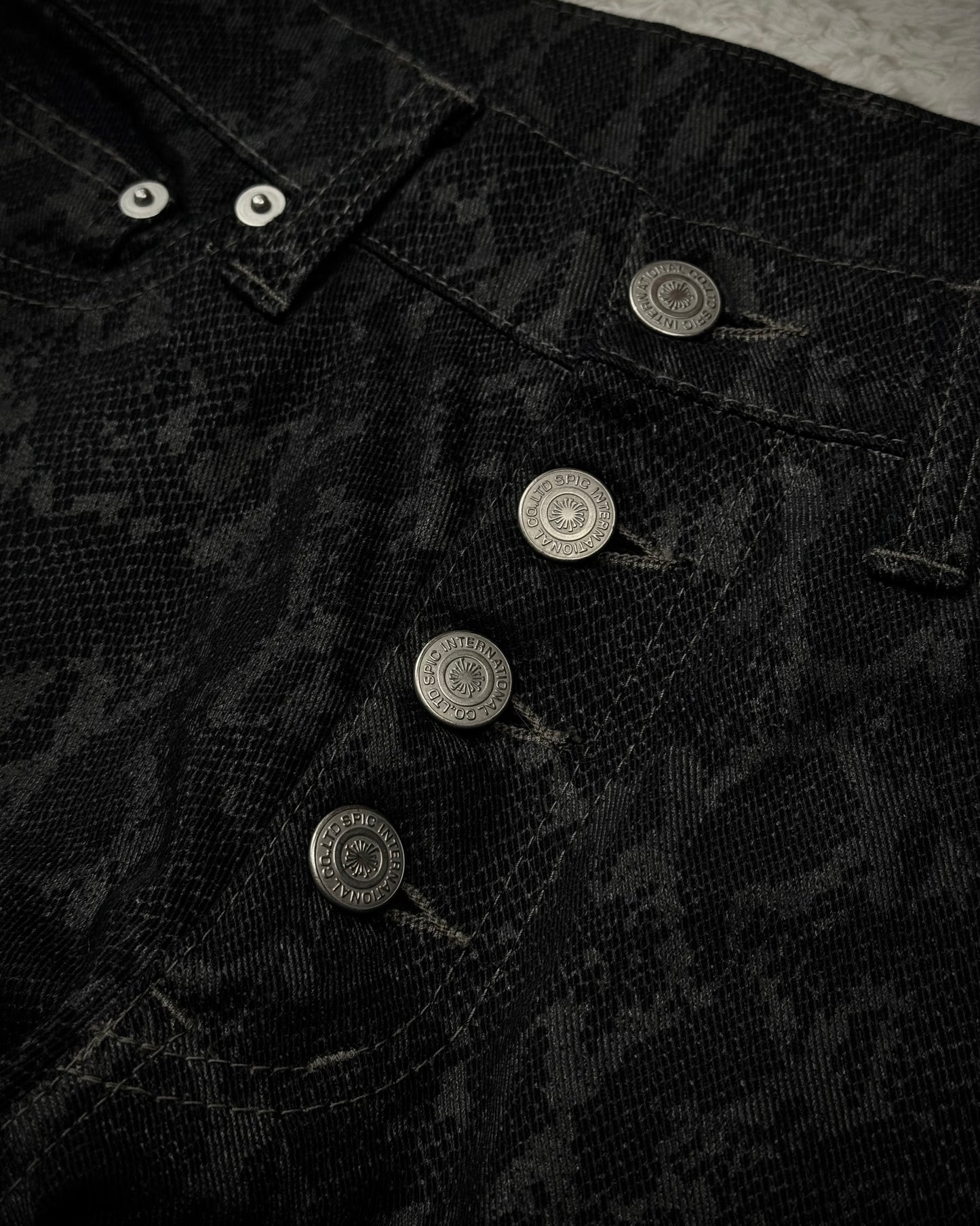 Tornado Mart Python Pattern Flared Pants