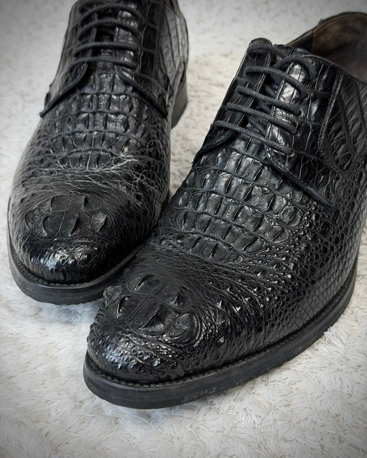 Boss Sunwen Depth Sculpted Crocodile Leather Dress Boots