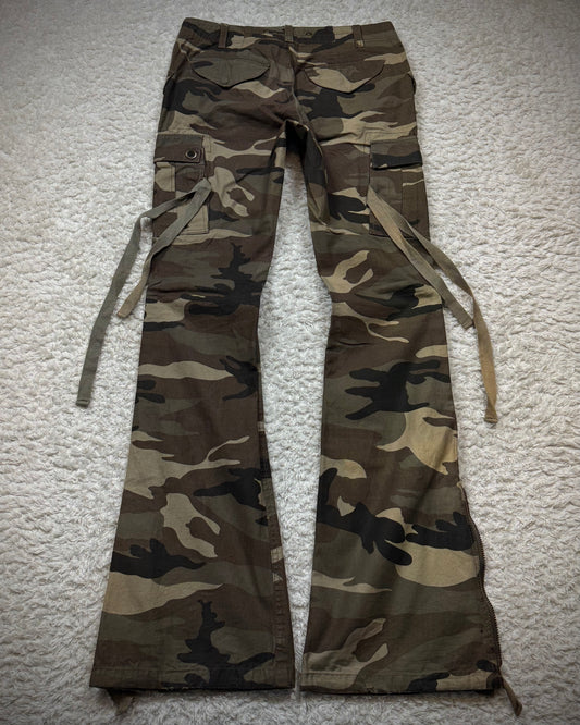 G.O.A Camo Cargo Zippered Flared Pants