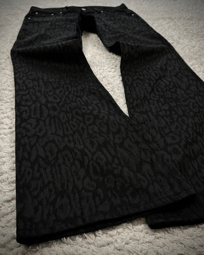 Tornado Mart Leopard Woven Flared Pants
