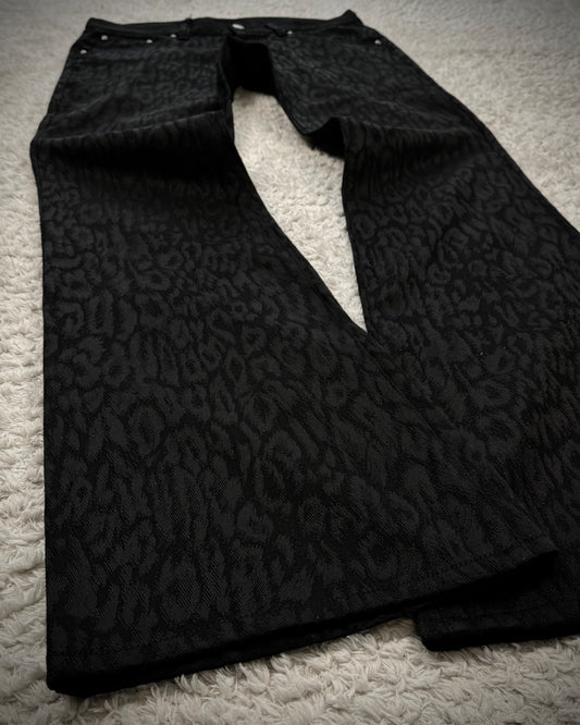 Tornado Mart Leopard Woven Flared Pants
