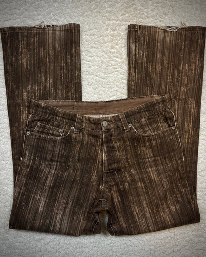 Tornado Mart Wood Textured Bootcut Jeans
