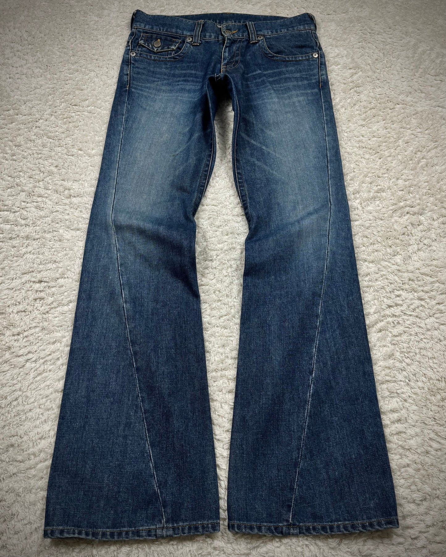 Tornado Mart Flap Pocket Spiral Flared Denim